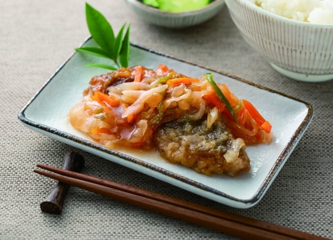 カレイの甘酢あんかけの写真